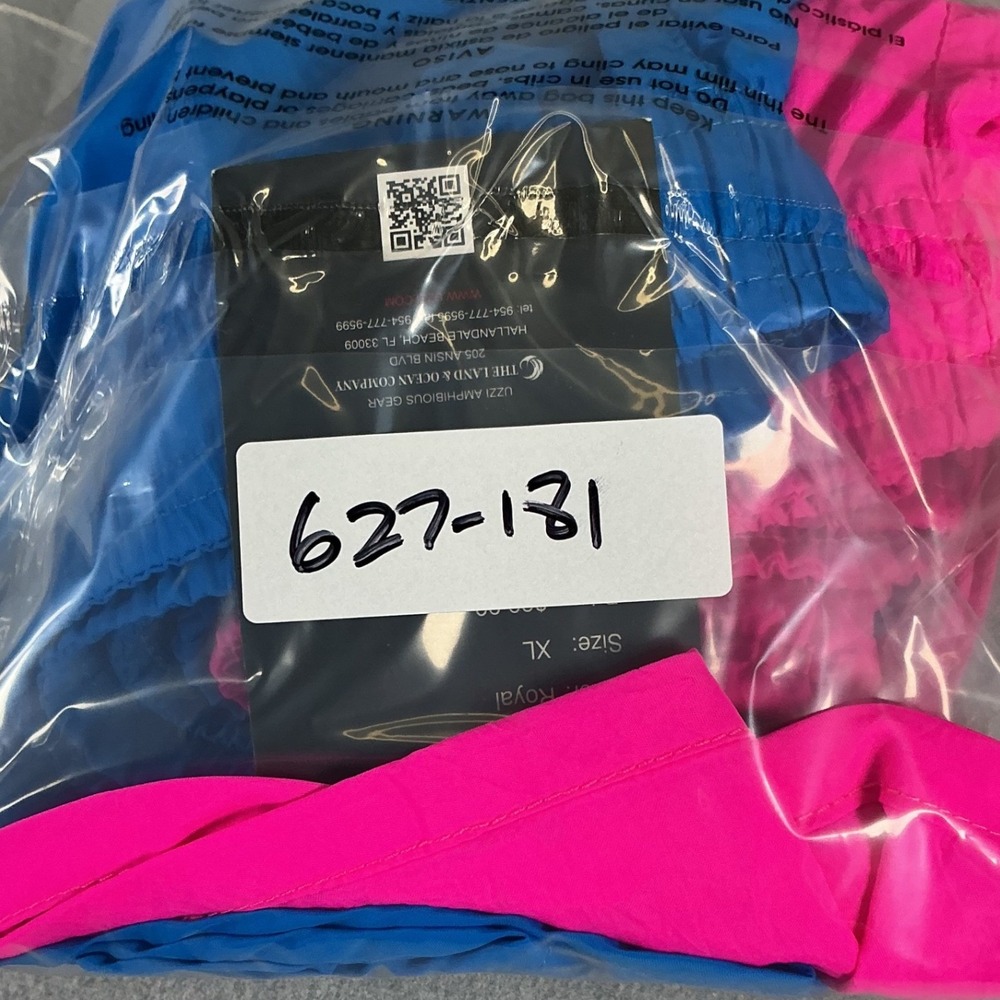 Uzzi Women's Swim Shorts XL Pink Blue Short Inseam Lined Beach 2 Pack NWT - Picture 15 of 15